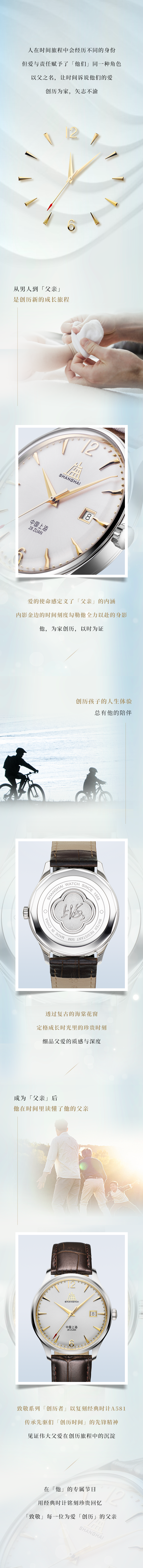 在功夫旅程中会经历分歧的身份，，，但爱与责任赋予了「他们」统一种角色。以父之名，，，让功夫诉说他们的爱。创历为家，，，矢志不渝。从汉子到「傅沧」，，，是创历新的成长旅程。爱的使命感界说了「傅沧」的内涵，，，内影金边的功夫刻度勾画他全力以赴的身影。他，，，为家创历，，，以时为证。创历孩子的人生履历，，，总有他的陪同。成为「傅沧」后，，，他在功夫里读懂了他的父亲。致敬系列「创历者」以复刻经典时计A581，，，传承先驱们「创历功夫」的前锋心灵，，，见证伟大父爱在创历旅程中的沉淀。